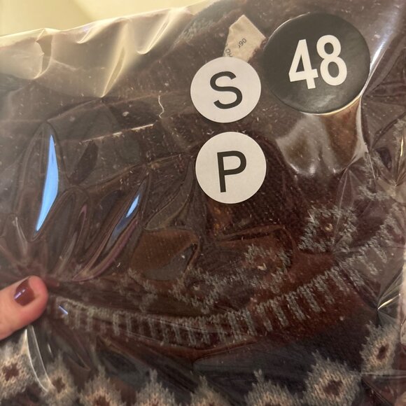 Weatherproof Vintage Maroon Nordic Fairisle Pattern Sweater XXL Crewneck - Picture 11 of 12